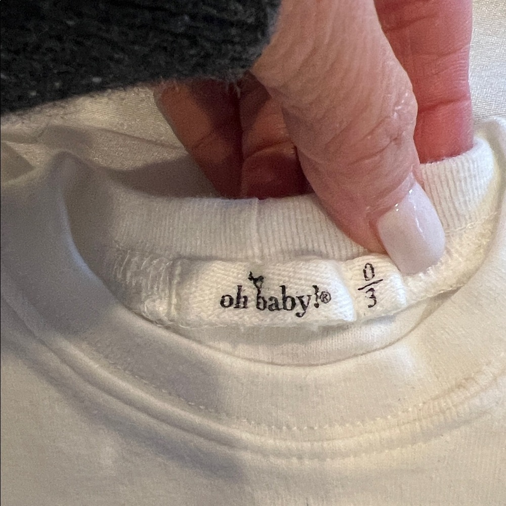 White Oh Baby Set with Blue Star size 0/3 month - Picture 5 of 5